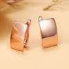 2024 Couple Temperament Earrings, Shiny And Smooth Rectangular Earrings, Personalized Rose Gold Earrings