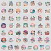 50 Pieces of Cute Beach Series Graffiti Stickers, Creative Cartoon Stickers, Waterproof Decorative Stickers for Computers