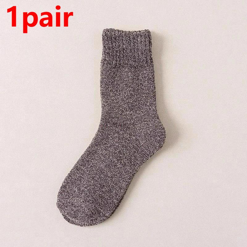 1/2/5Pairs New Fashion Winter Warm Thicken Wool Male Socks Against Cold Snow Socks Japanese Harajuku Soft Cashmere Short Sock