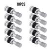 10pcs TR43E Tyre Valve Stems Tubeless Tire Valves Metal Replacement Stems with Thrd End for Motorcycles Cars Trucks