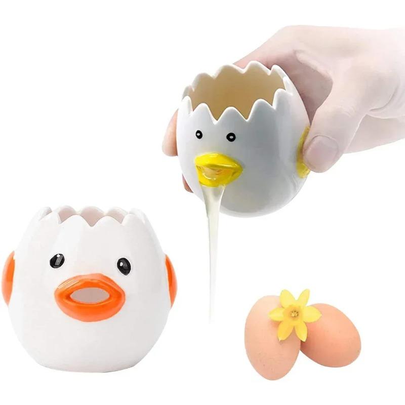 

Egg White Separator Cute Cartoon Model Kitchen Accessories Easy Separation of Egg Whites and Yolks Ceramics Cooking Kitchen Tool рожевий