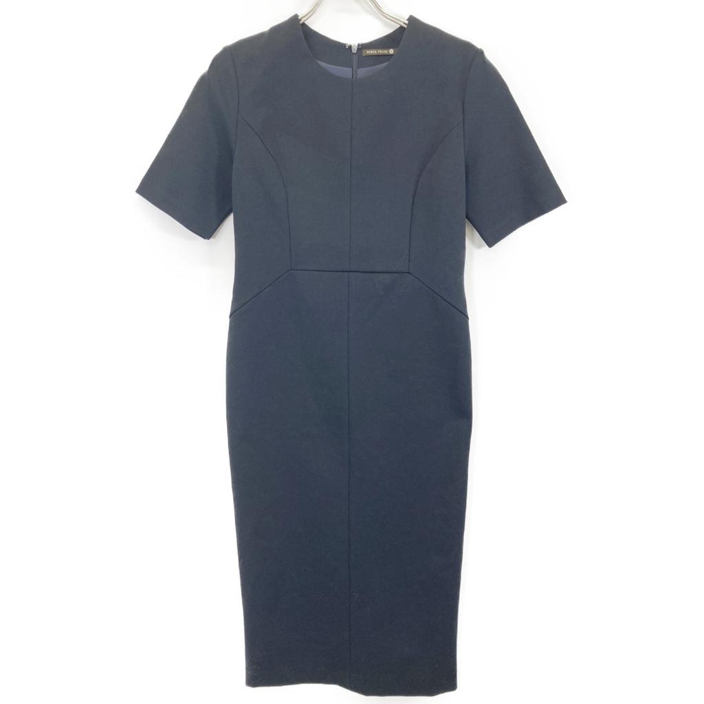 AUXCA.TRUNK Navy Cotton Nylon Stretch Dress Dress XS NavyUsed