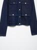 2025 Summer Women's Fashion Pocket Denim Jacket & Shorts Set