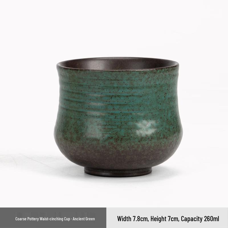 Japanese Style Kiln-Fired Coarse Pottery Teacup