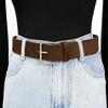 Versatile Suede Leather Belt Pin Buckle Wide Waistband Women Waist Belt  Coat Skirt Decoration