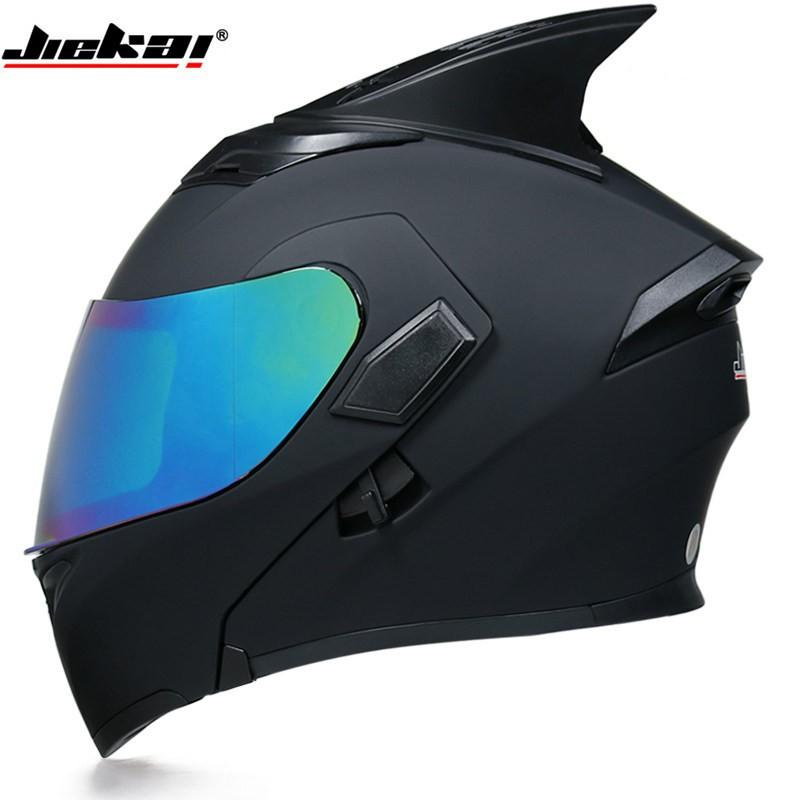 JIEKAI Flip-Up Motorcycle Helmet Women Couples Dual Lens Full Face Scooter Riding ABS Material