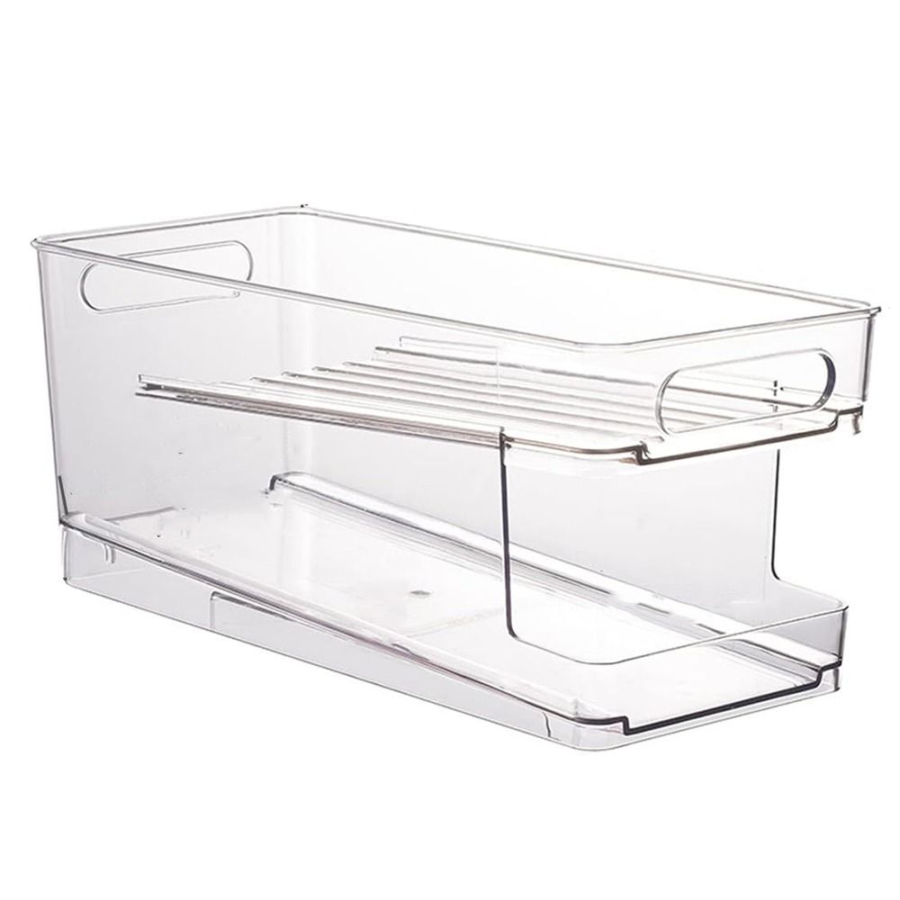 1/2 Tier Soda Can Dispenser Large Capacity Refrigerator Storage Rack Fridge Can Holder  Pantry