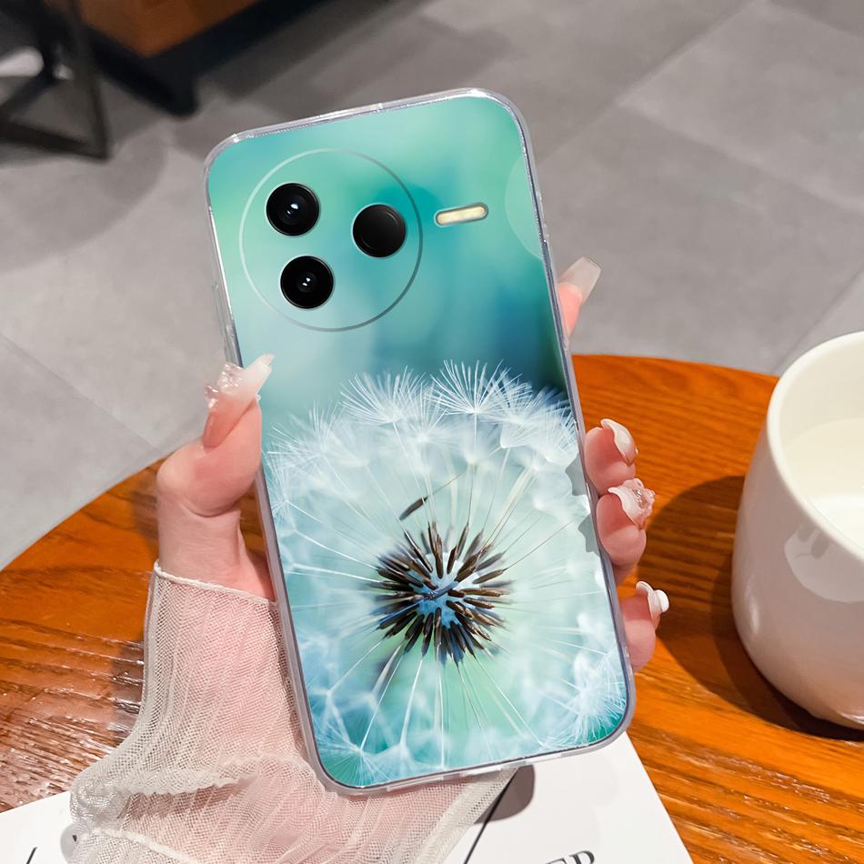 Case For POCO F7 Pro / F7 Ultra Summer Flower Transparent Funda For POCO F 7 Soft Untra Thin Phone Back Cover Shockproof Housing