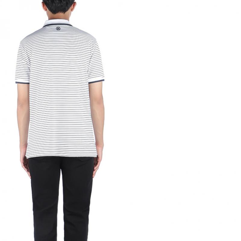 Zippor Men S STriped Polo Golf ShorT Sleeve T ShirT