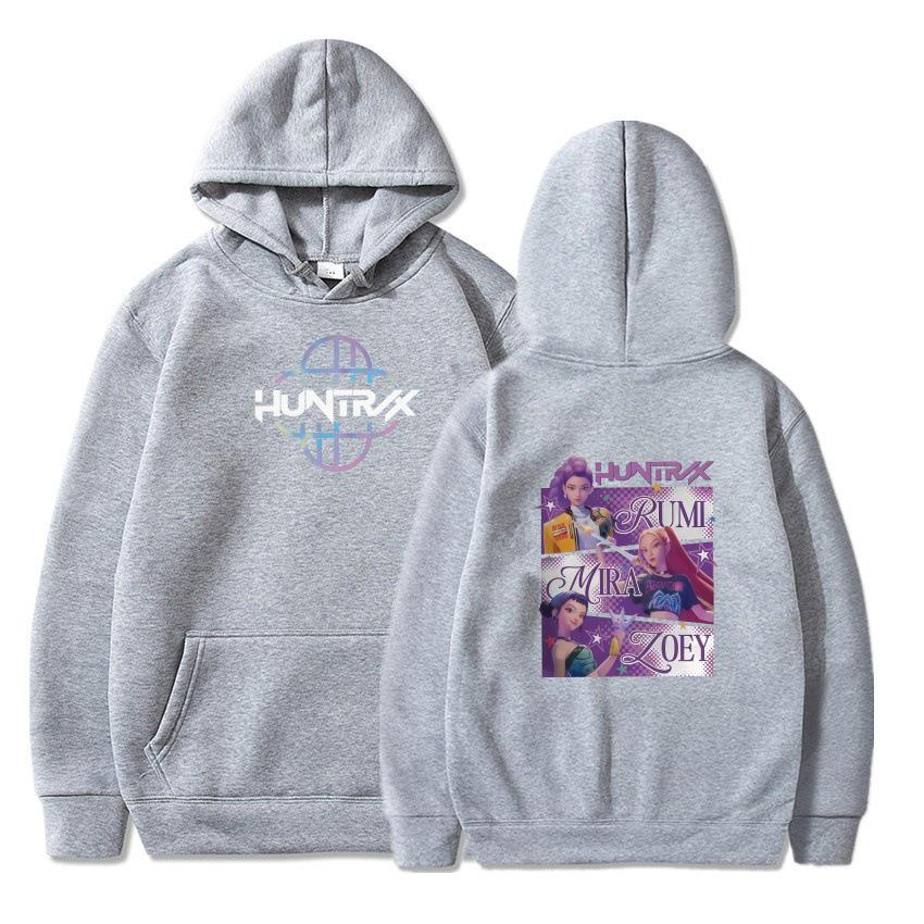 European & American 2025 KPOP Demon Hunting Girl Group Fleece Sweatshirt - Autumn/Winter Kids' Hooded Fashion.