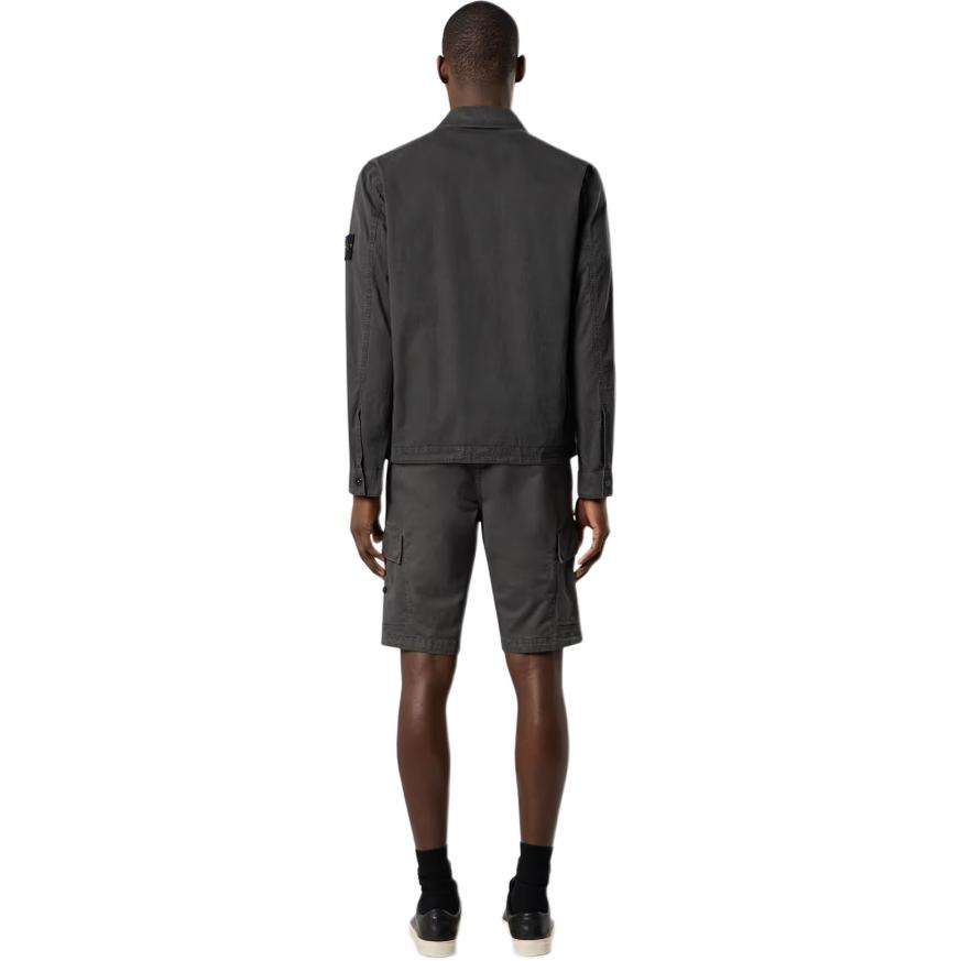 STONE ISLAND Washed Vintage Zip Jacket Men Jackets Carbon-Black K1S151200032S00WN-V0165