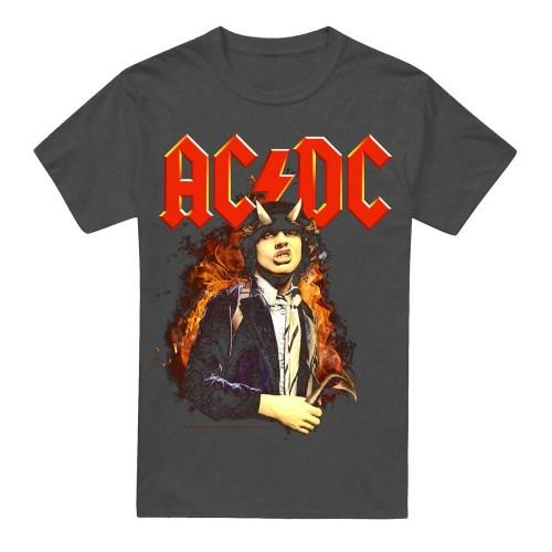 AC/DC Unisex Adult Fire And Horns T-Shirt