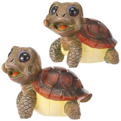 Turtle Statue Cute Simulation Turtle Resin Figurine Animal Tortoise Sculpture Ornament Outdoor Home Balcony Garden Lawn Decor