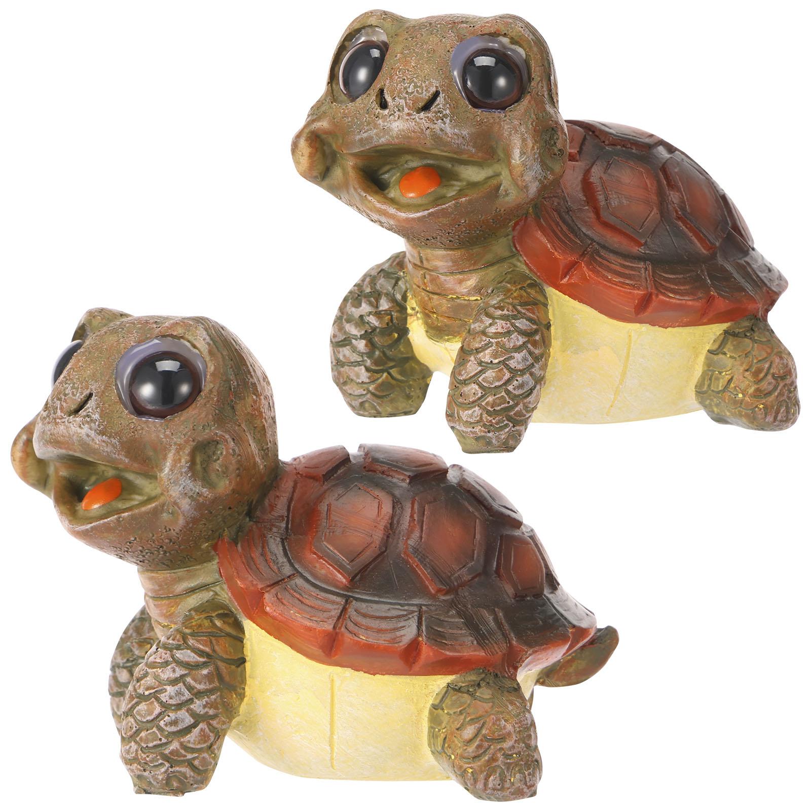 

Turtle Statue Cute Simulation Turtle Resin Figurine Animal Tortoise Sculpture Ornament Outdoor Home Balcony Garden Lawn Decor