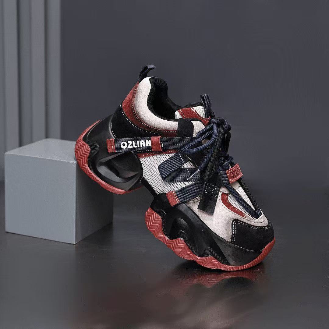 

This year s popular shoes, dad shoes, new summer soft leather thick soles increase height, leisure sports 35 [factory direct - wholesale available]