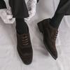 Luxury Fashion Designer New Men's Pointed Black Brown Wedding Oxford Brogues Shoes Male Formal Dress Footwear Zapatos Hombre