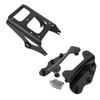 Set: Mounting Bracket for Luggage Compatible with Harley Davidson Touring 09-13 Black + Four-Point Mounting Kit