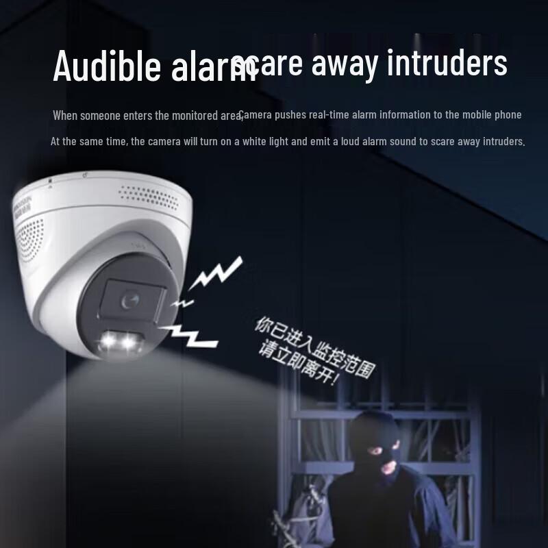 Hikvision DS-2XA3326EF-LS 2MP Full-Color Night Vision POE Dome Camera CN plug (adapter included)