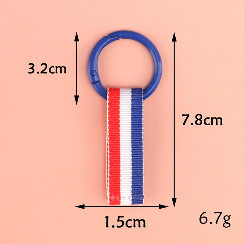 

Webbing Strap Colorful Ribbon Rope Keychain Simple Durable Keychain Lanyard Versatile Ins Diy Strap Unisex A13