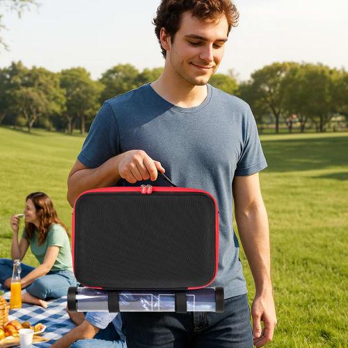Deck Case, Card Case for Yu-Gi-Oh!, Pokemon, MTG, Duel Masters, and Other Card Games, with Playmat Holder and Shoulder Strap, Black (Case Only)