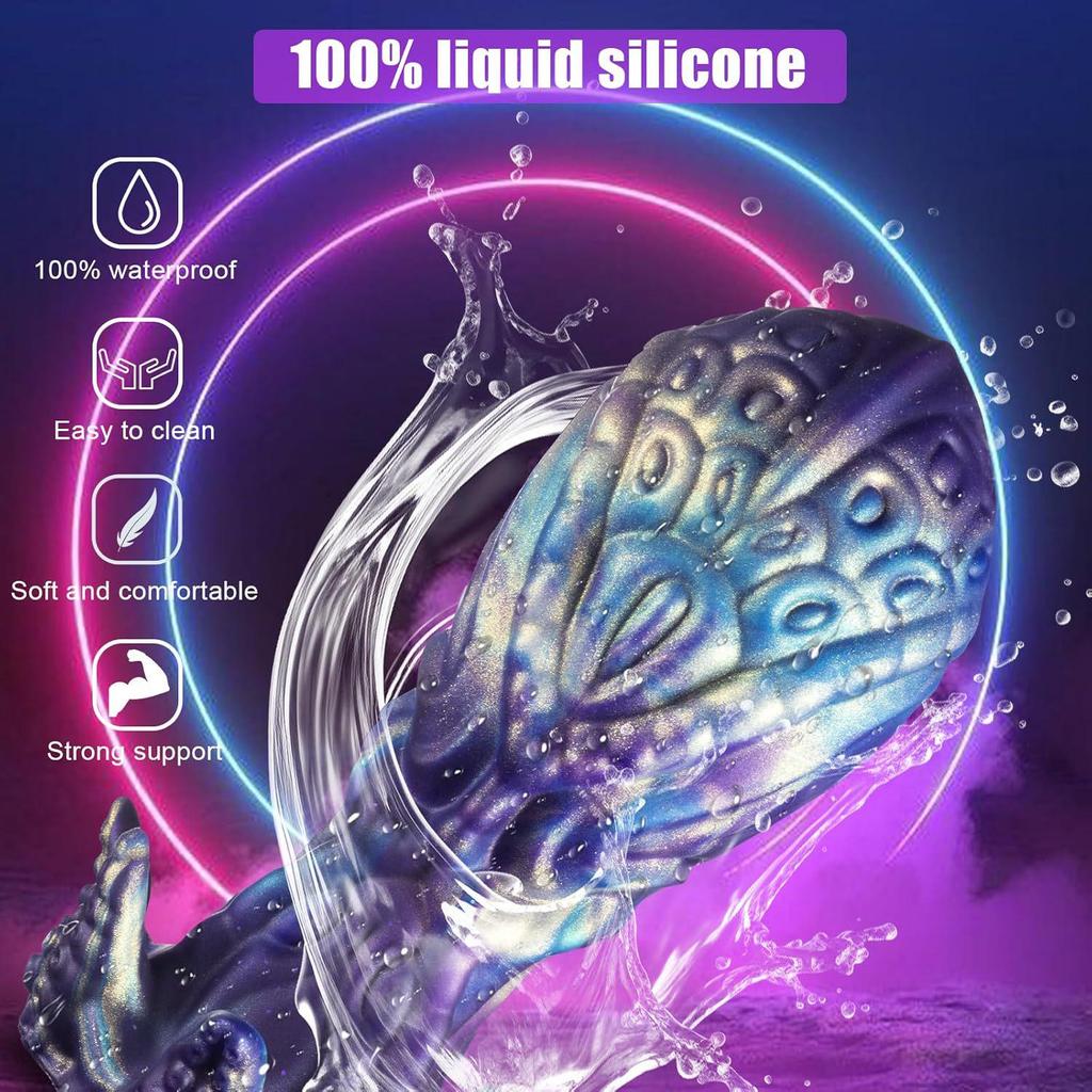 Dilatator Anal Extra Mare din Silicon în Formă de Caracatiță pentru Bărbați și Femei - Produs SM Moale pentru Adulți