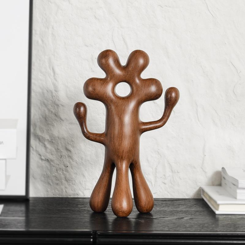Resin Handicrafts Abstract Figure Sculpture Flower Man Alien Artistic Abstract Ornament Decorative Figurines Home Decoration