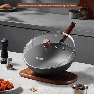 Chuidahuang 30cm nitrierter Gusseisen-Wok