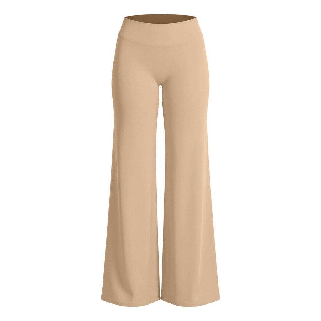 Women's High Waist Straight Leg Yoga Pants with No Toe Design