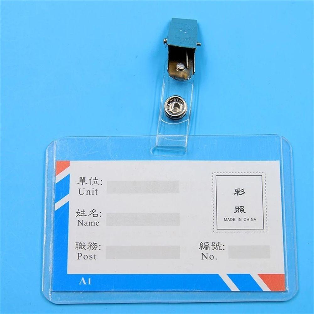 steel Metal Key Card Holder ID Card Clips Card Clip Holders Badge Reel Clips Badge Holder Clip