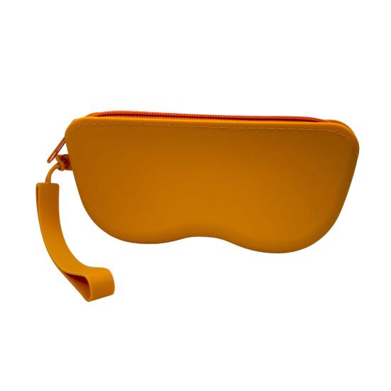 Silicone Glasses Case Portable Sunglasses Pouch with Zipper Lanyard Waterproof Large