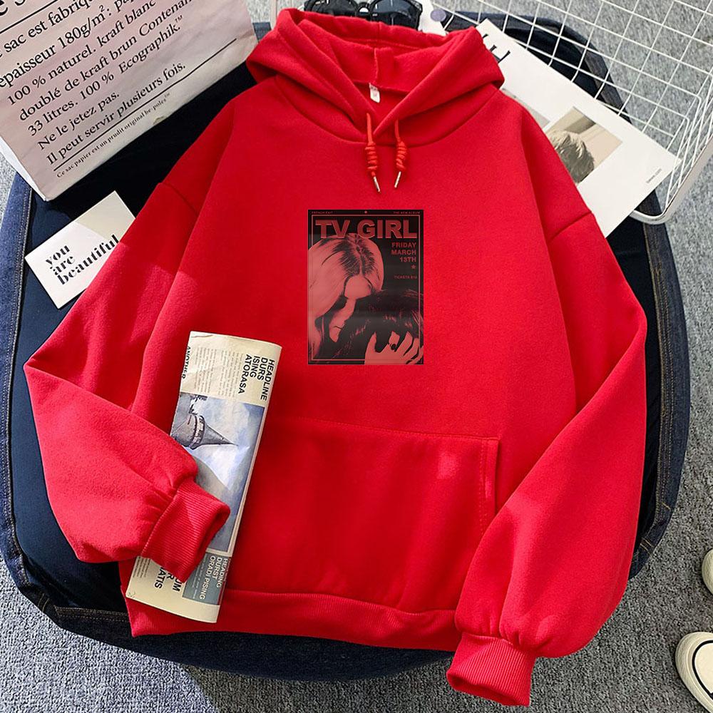 TV Girl Band Indie Pop Posters Printed Hoodie Funko Pop Vintage Sweatshirt for Autumn Clothing Moletom Hoody