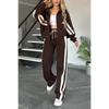 Completo da Donna Due Pezzi con Felpa con Zip e Pantaloni