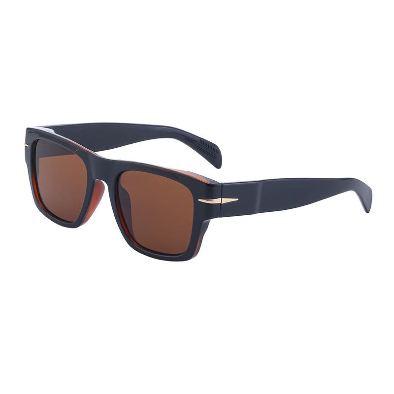 JYL TS Men's Retro David - Trendy Square Full-Frame Sunglasses ZS-DB1050