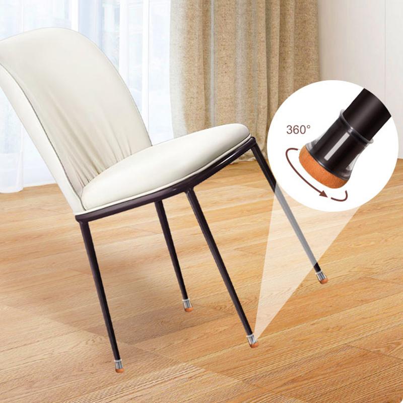 24 Pcs Chair Leg Protectors for Hardwood Floors Silicone Chair Caps Covers Feet Furniture Pads Sliders Wrapped Felt Bottom