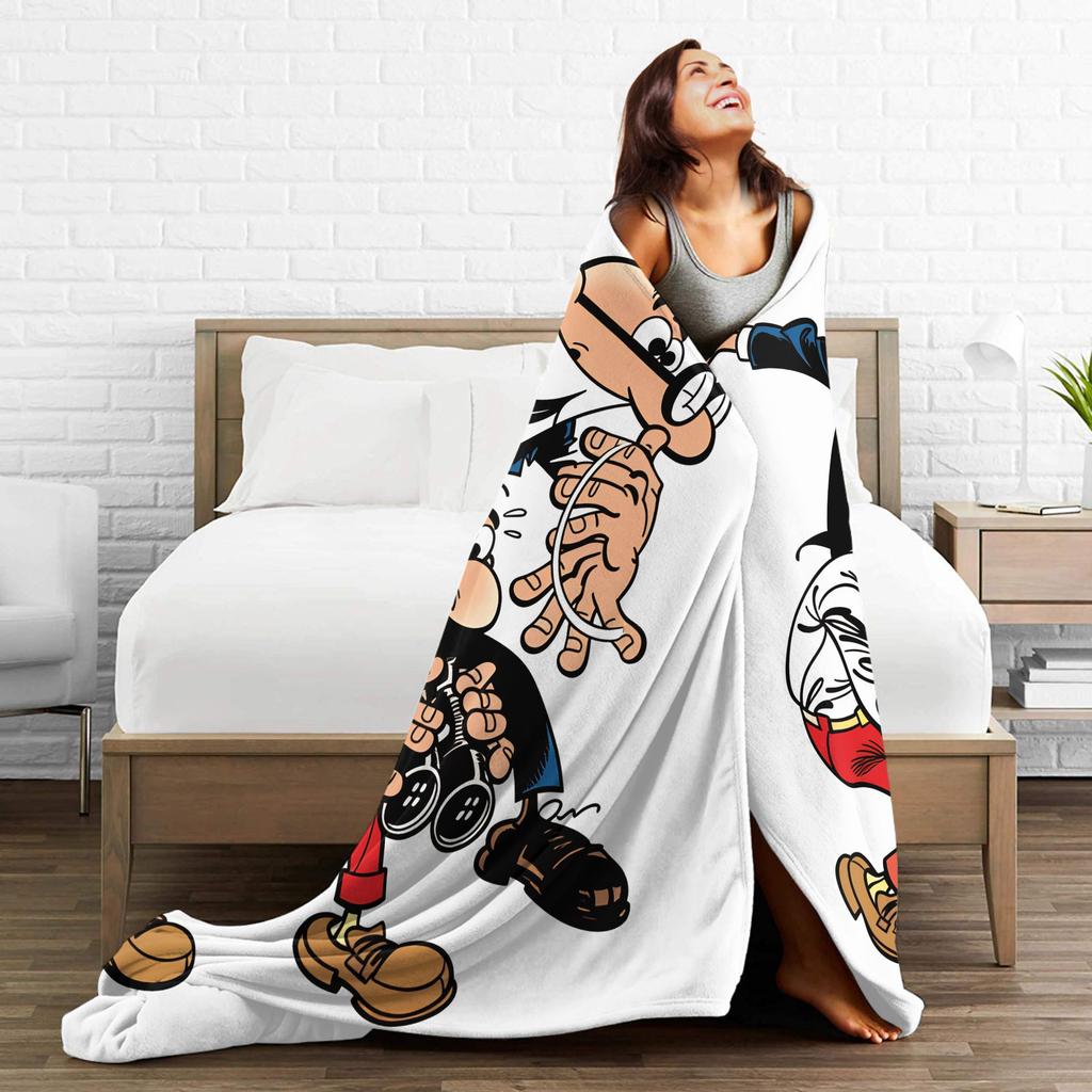 Blanket Decorative Mort & Phil Mortadelo y Filemón Throw Blanket  Flannel Bedspread For Home Decor Comfortable Sofa Bed Cover