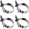 4 PCS 2" T-Bolt Hose Clamp, Stainless Steel Adjustable Pipe Clamp with Working Range 57-65mm, Heavy-Duty Turbo Intake Intercooler Clamps Ert Locknut