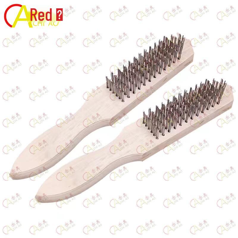 Wooden Handle Stainless Steel Wire Brush