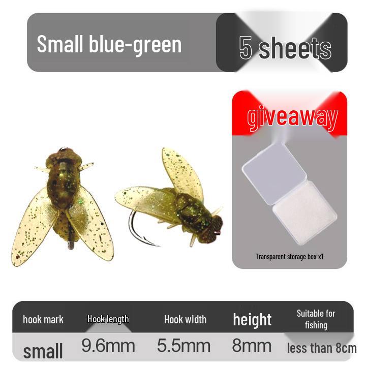 Bionischer Weichfliegenfischhaken: Künstlicher Insektenköder für Bachfischen, Weißfische und Döbel.