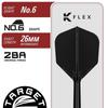 Target Japan BLACK MARQUE SPINEL Rin Yoshimuta Player 90% Tungsten K-Flex 2BA Soft Tip Darts Set 21.5g 2BA SOFT TIP DARTS K-Flex No.6 Shape Flights