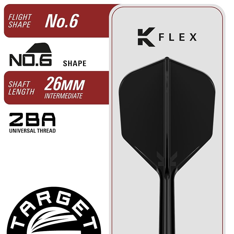 Target Japan BLACK MARQUE SPINEL Rin Yoshimuta Player 90% Tungsten K-Flex 2BA Soft Tip Darts Set 21.5g 2BA SOFT TIP DARTS K-Flex No.6 Shape Flights