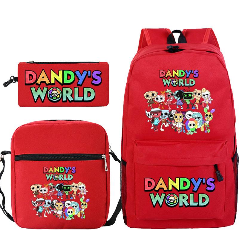 Dandy's World Game Merchandise Printed Primary and Secondary School Schoolbag Three-piece Popular Children's Backpack