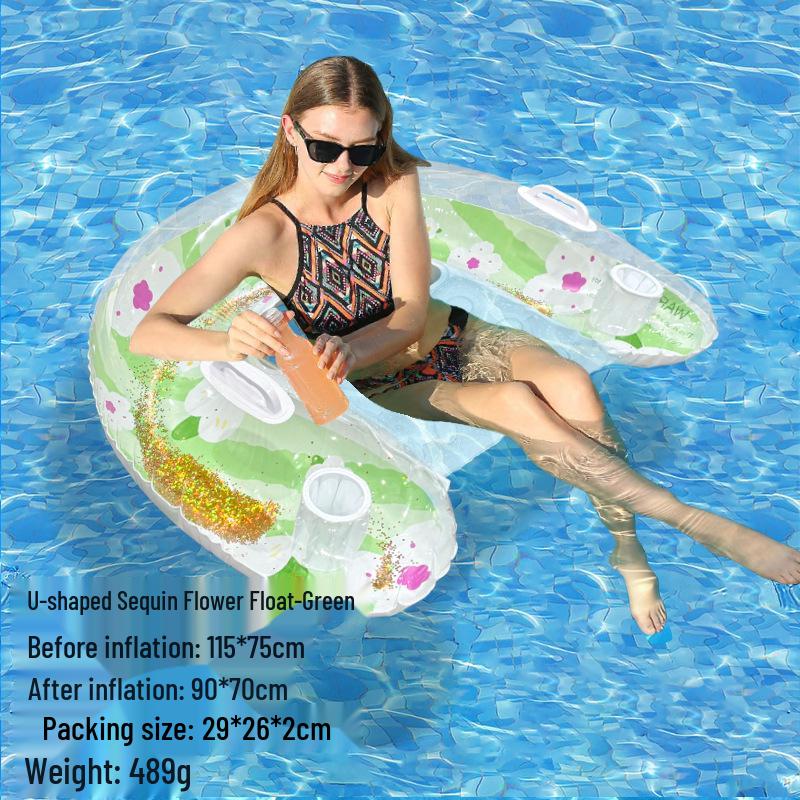 Nafukovací PVC lehátko: Skládací pruhované plavací lehátko