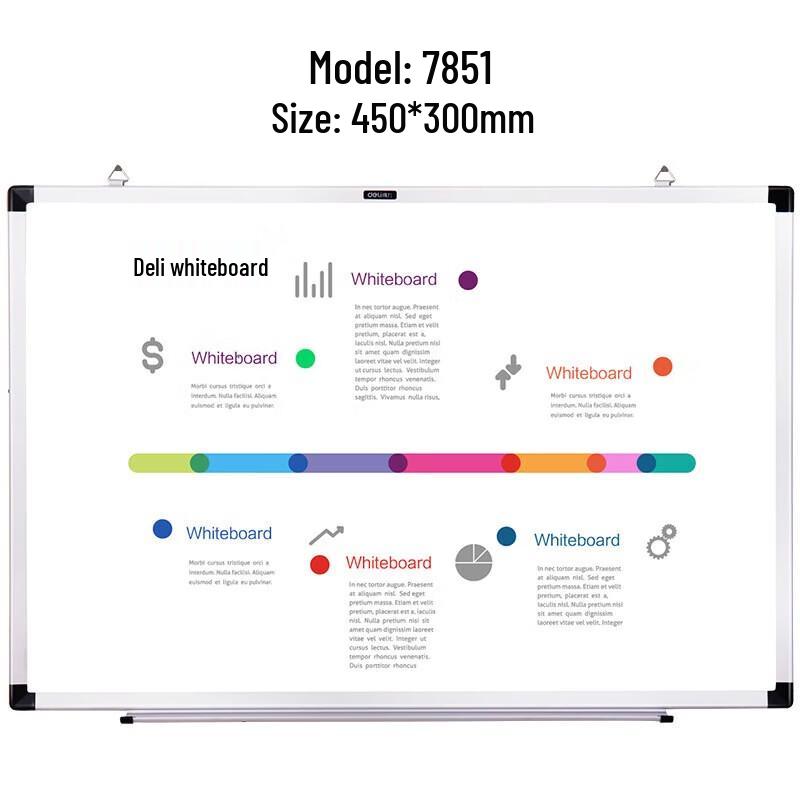 Deli 7851 Wall Whiteboard 5-Pack