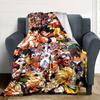 Dragon Ball Heroes Collage Flannel Blanket Super Soft Warm Cozy Blanket For Sofa Bed Office Travel Allseason Home Decor Gift