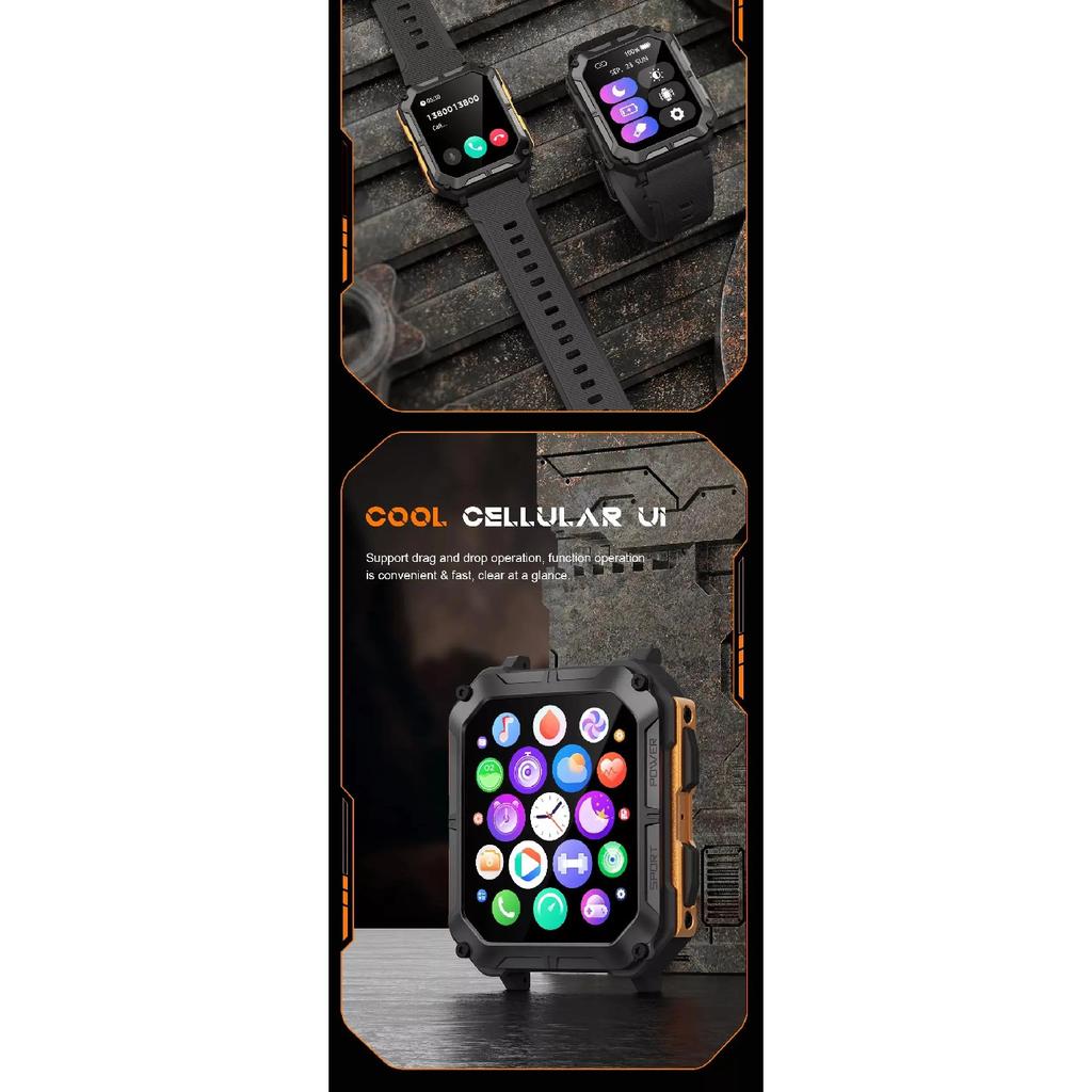 C20 PRO Smart Watch Men Bluetooth Call Outdoor Sports 1.83inch Large Screen Voice Assistant Fitness C20Pro Smartwatch