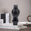 Retro Hawk Desk Ornament Resin Crafts Animal Sculpture Black Eagle Statue  Home Office Garden Decor
