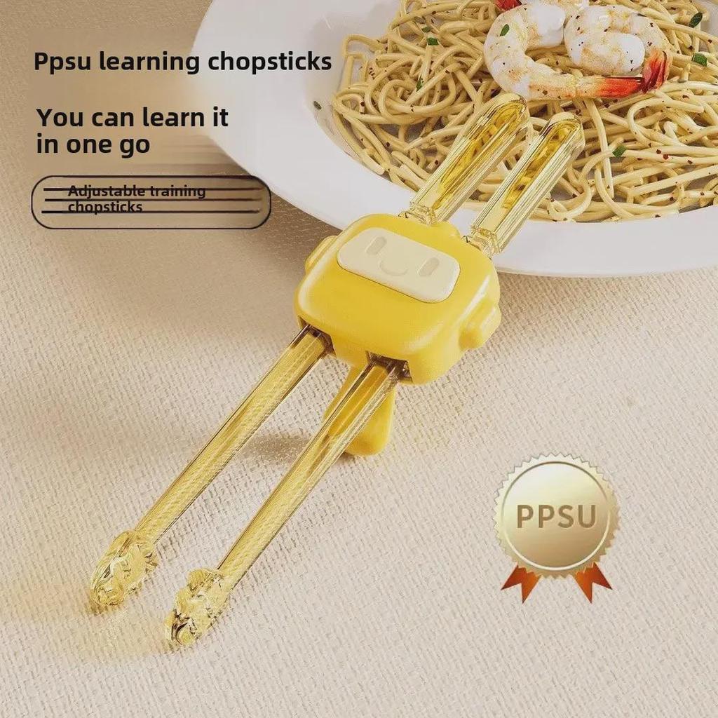 Children's PPSU Tiger Training Chopsticks, Non-Slip Automatic Rebound, Suitable for Ages 1-3.