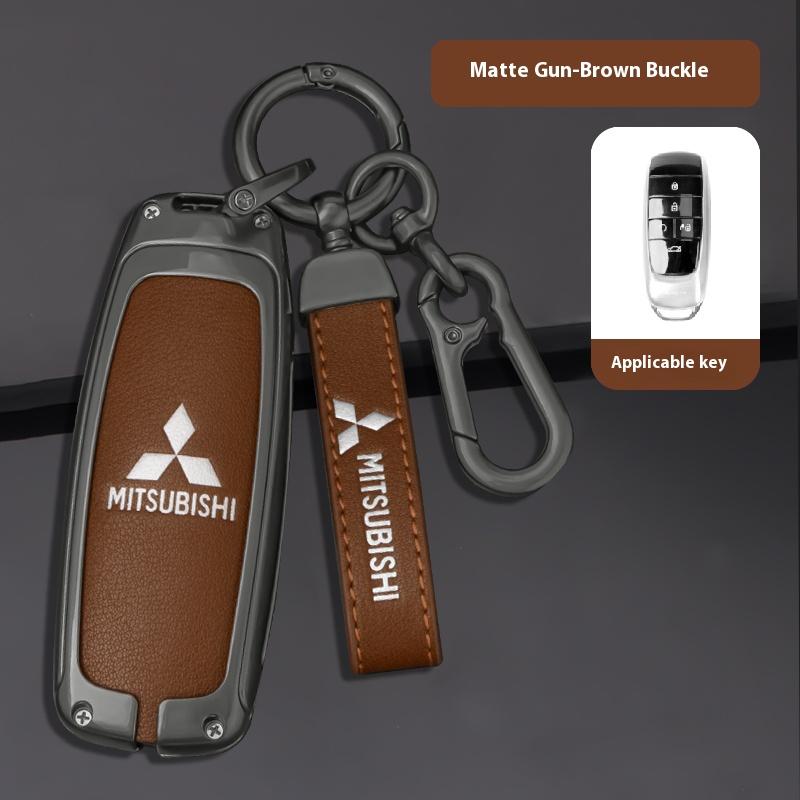 For Mitsubishi Outlander Pajero L200 Triton Colt Lancer Ex Evolution X Ralliart Asx Car Zinc Alloy Key Case Bag Metal Key Shell