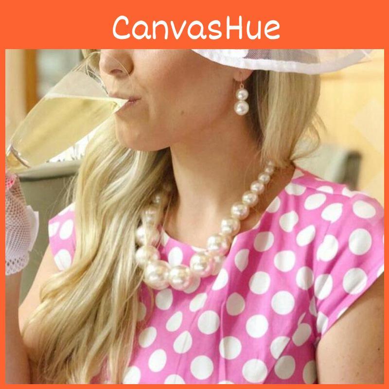 Necklace Fashion Pearl For Women With Multilayer Water Chain Pendant Geometric