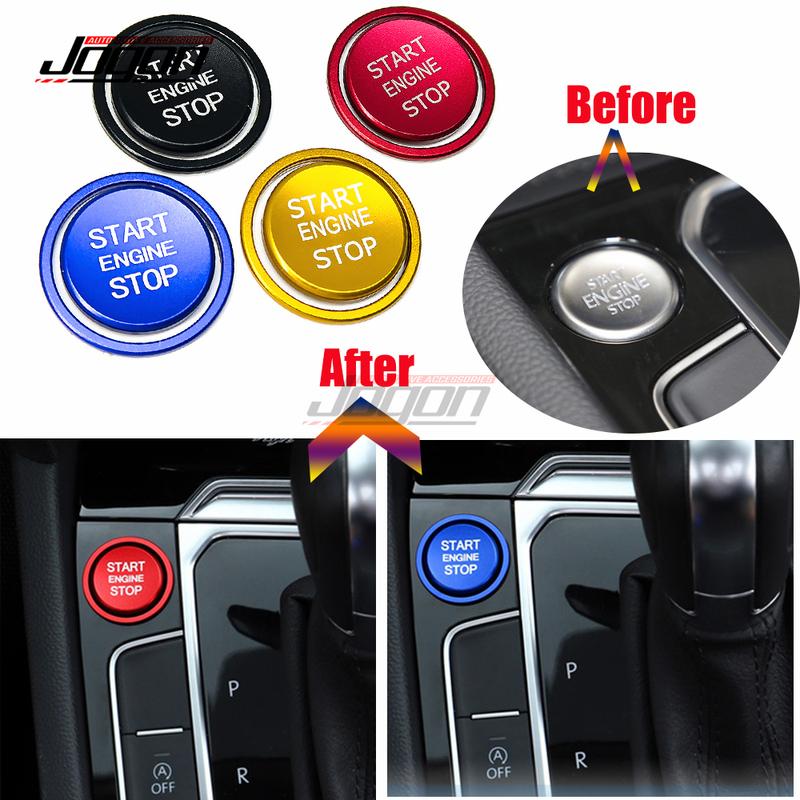 For Volkswagen VW Passat B8 2015-2018 Interior Styling Car Start Stop Engine Button Switch Sequ Sticker Cover Trim